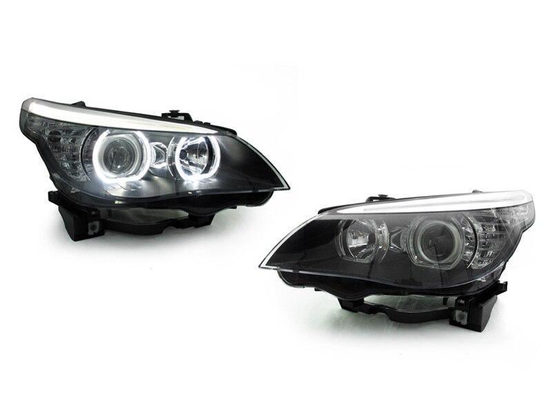 Projector Headlights With Halo Rings for BMW E60/E61 5 Series (For Halogen Headlight Setup Only)