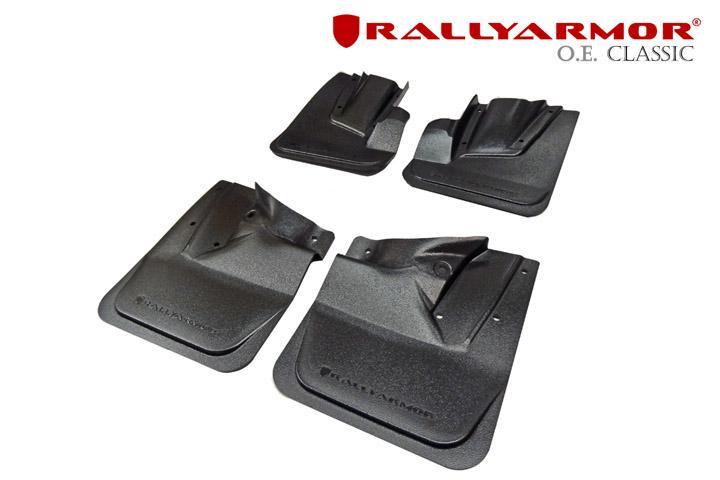 Rally Armor Front & Rear Mud Flaps – Black/Black Logo – ’08 – 14 Subaru WRX STI Hatchback